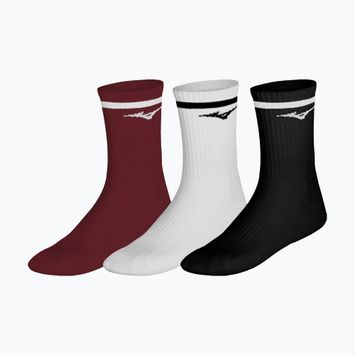 Kojinės Mizuno Training With Line 3 pairs sun dried tomato/white/black