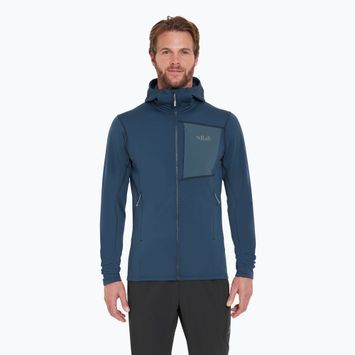 Vyriškas žygio džemperis Rab Superflux Hoody tempest blue