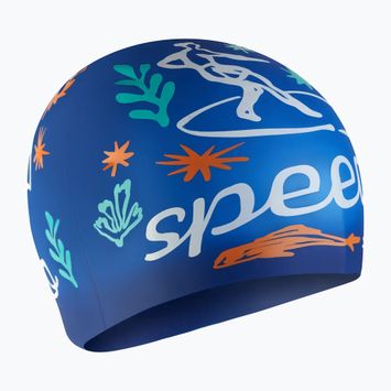 Vaikiška plaukimo kepuraitė Speedo Junior Printed Silicone zafre blue/white