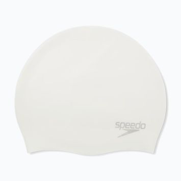 Plaukimo kepuraitė Speedo Plain Moulded Silicone white/silver