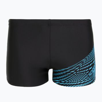 Vyriškos plaukimo trumpikės Speedo Medley Logo Aquashort black/picton blue