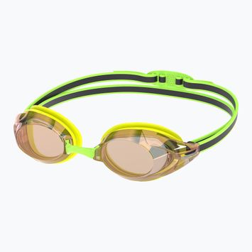 Plaukimo akiniai Speedo Vanquisher 3.0 Mirrored hyper yellow/grey/ablaze mirror