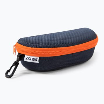 Plaukimo akinių dėklas ZONE3 Protective Swim Goggle Case navy/orange
