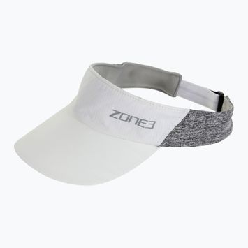Vyriškas bėgimo snapelis ZONE3 Lightweight Race Visor white/charcoal marl/relective silver