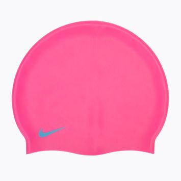 Nike Solid Silikoninė vaikiška plaukimo kepuraitė rožinė TESS0106-670