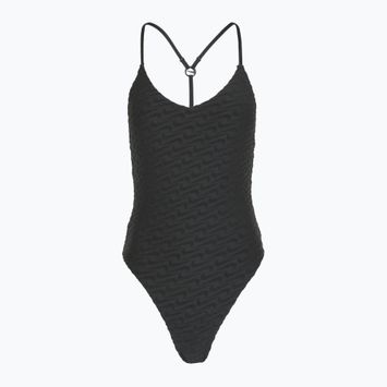 Moteriškas vientisas plaukimo kostiumas Nike Swoosh Link Y-Back black