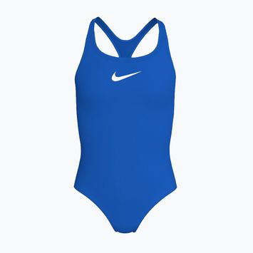 Vaikiškas vientisas maudymosi kostiumėlis Nike Essential Racerback blue crystal