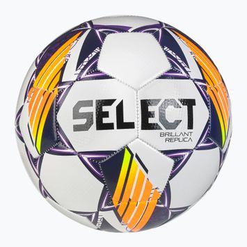 SELECT Brillant Replica v24 balta/violetinė 4 dydžio futbolo kamuolys