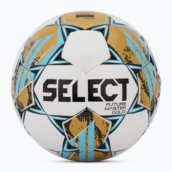 Futbolo kamuolys SELECT Futsal Future Master Gold Fifa v25 white/gold dydis 4