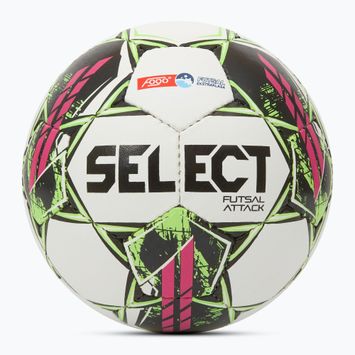 Futbolo kamuolys SELECT Futsal Attack Fogo Ekstraklasa white/pink dydis 4