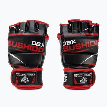 Treniruočių pirštinės MMA ir treniruotėms su maišais DBX BUSHIDO juoda-raudona E1V6-M