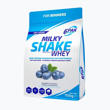 Išrūgos 6PAK Milky Shake 700 g Mėlynės