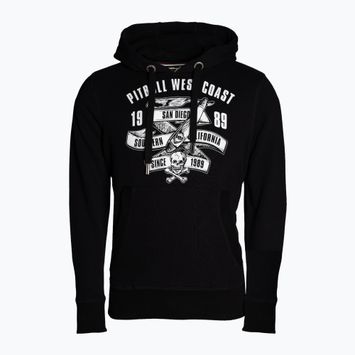 Vyriškas Pitbull West Coast Oldschool Razor juodos spalvos džemperis su gobtuvu