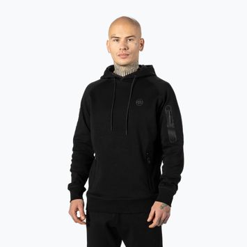 Vyriški Pitbull West Coast Stafford džemperiai su gobtuvu juodos spalvos