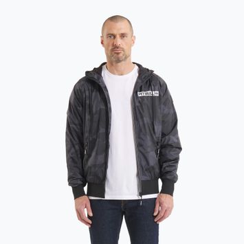 Vyriška striukė Pitbull Athletic Logo Hooded Nylon all black camo