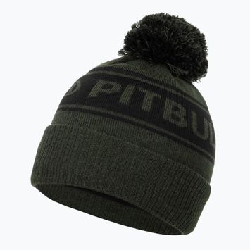 Vyriška žieminė kepurė Pitbull Beanie Vermel olive/black