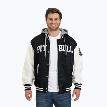 Vyriška striukė Pitbull West Coast Falcon Ridge Bomber Hooded black/ecru