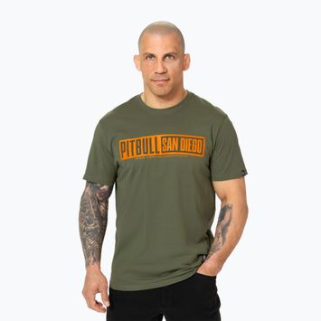 Vyriški marškinėliai Pitbull Eighty Nine Dog dark olive