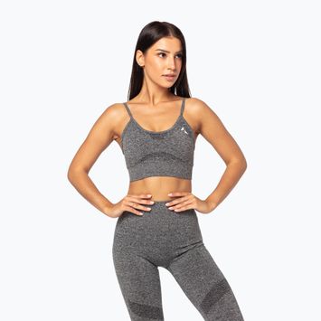 Fitness besiūlė liemenėlė Carpatree Vibe Seamless grey melange