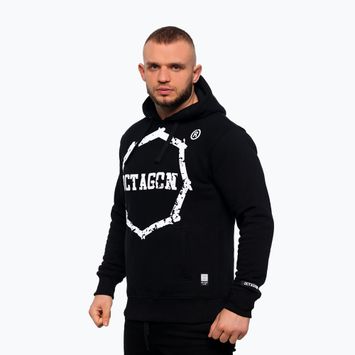 Vyriškas džemperis su gobtuvu Octagon Zęby black