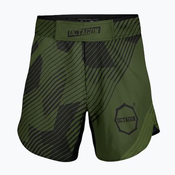 Vyriški treniruočių šortai Octagon Broken Line MMA olive