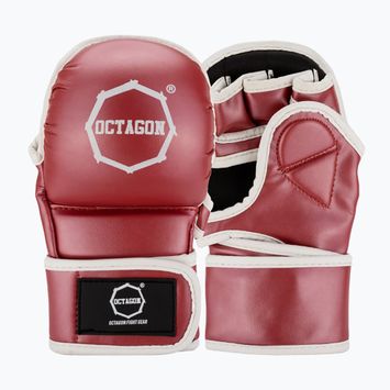 Graplingo pirštinės Octagon Metallic MMA red