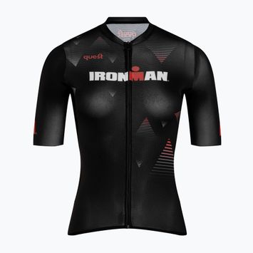 Moteriški dviračių marškinėliai Quest Race Line France Iron Man black