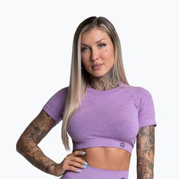 Moteriški treniruočių marškinėliai Gym Glamour Seamless Rashguard lilac