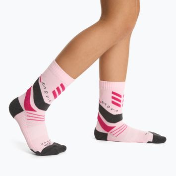Vaikiškos kojinės KADVA Stride Coolmax 2 poros rožinės spalvos