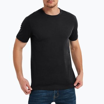 Vyriški termoaktyvūs marškinėliai WOOLCANO Merino 100% TEE0546 juodi