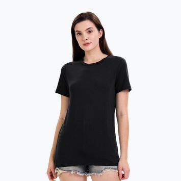 Moteriški termoaktyvūs marškinėliai WOOLCANO Merino TEE0547 juodi