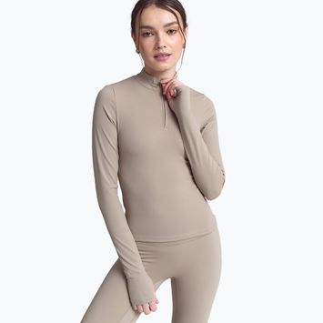 Moteriški marškinėliai ilgomis rankovėmis JOYINME Motion LS 1/4 Zip sage