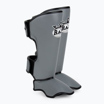 Blauzdų ir pėdų apsaugos RAJA BOXING Lightweight Shin Guards Semi Leather grey