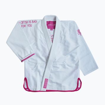 GI for Brazilian jiu-jitsu vyriška MANTO Balaclava balta MNG982_WHT/PIN