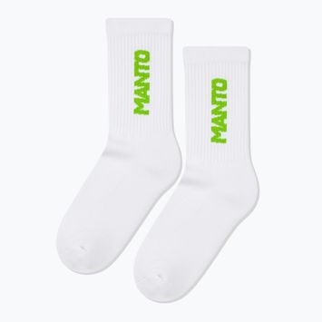 Kojinės MANTO Logotype white/green