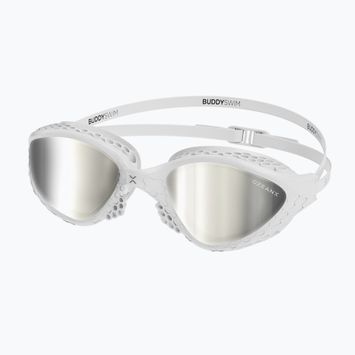 Plaukimo akiniai BuddySwim OzeanX Mirror white / silver