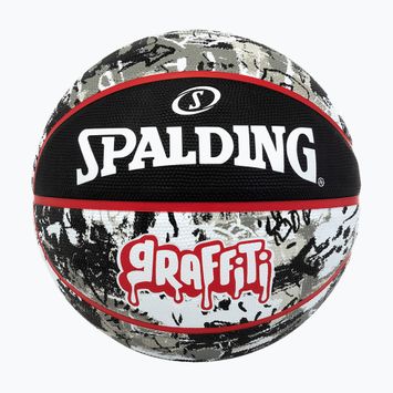 Krepšinio kamuolys Spalding Graffiti juodas/raudonas dydis 7
