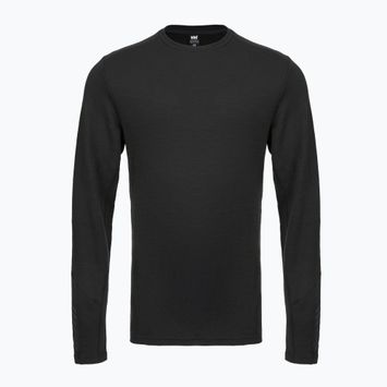 Vyriški termoaktyvūs marškinėliai Helly Hansen Lifa Merino Midweight Crew juodi