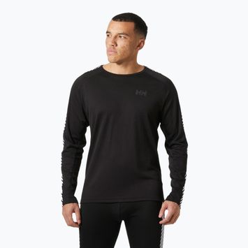 Vyriški termoaktyvūs marškinėliai Helly Hansen Lifa Active Stripe Crew juodi