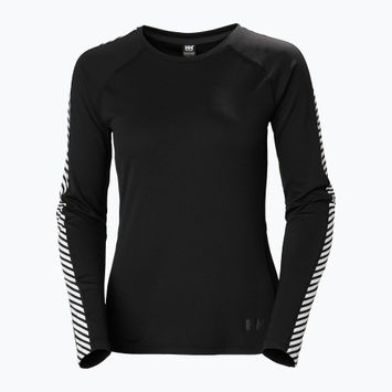 Moteriški termoaktyvūs marškinėliai Helly Hansen Lifa Active Stripe Crew juodi