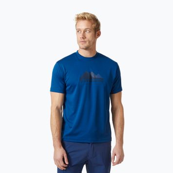 Vyriški Helly Hansen HH Tech Graphic trekingo marškinėliai mėlyni 63088_606