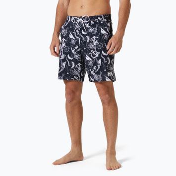 Vyriški maudymosi šortai Helly Hansen Newport Boardshorts 8" navy nautical aop