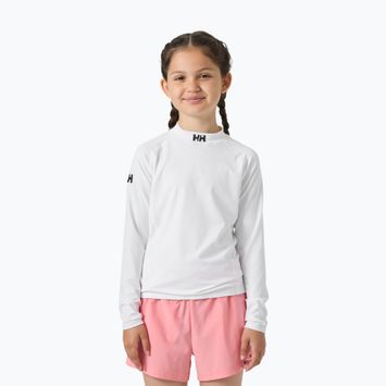 Vaikiška plaukimo palaidinė ilgomis rankovėmis Helly Hansen Waterwear Rashguard Jr white