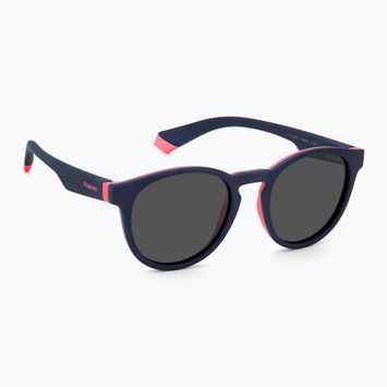 Vaikiški akiniai nuo saulės Polaroid PLD 8048/S blue pink/grey polarized
