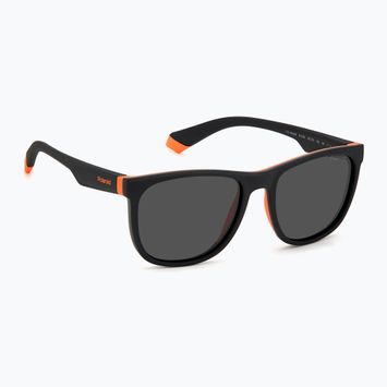 Vaikiški akiniai nuo saulės Polaroid PLD 8049/S black orange/grey polarized