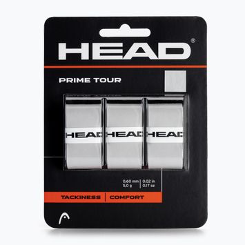 HEAD Prime Tour teniso raketės apvyniojimas 3 vnt. pilkos spalvos 285621