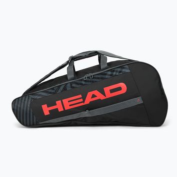HEAD teniso krepšys Base L 60 l juodai oranžinis 261303