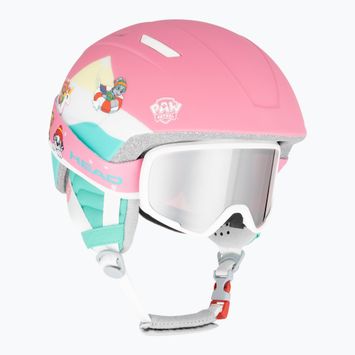 Vaikiškas slidinėjimo šalmas HEAD Maja Set Paw + Goggles pink