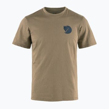 Vyriški marškinėliai Fjällräven Walk With Nature suede brown