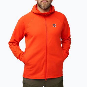 Vyriškas žygio džemperis Fjällräven Expedition Fleece Hoodie flame orange